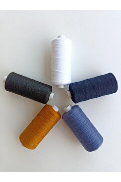 fabricorg 500 m X 5 Renk 50 Numara Kot Dikiş Ipliği Seti