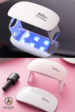 Alright Mini UV LED tırnak lambası jel ışık fare şeklinde cep boyutu tırnak kurutucu (Nail Dryer)