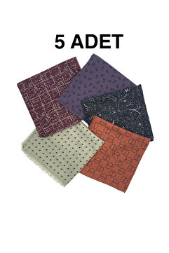 nazipek 5'li Paket Karışık Desen Desen Pigment Baskı Yazma Yumuşak Dokulu Eşarp 100x100 Toptan Hediyelik