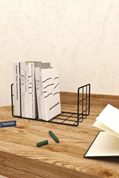 moniev Masa Üstü Kitaplık Metal Kitaplık Çalışma Masası Düzenleyici Ofis Organizer Kitap Düzenleyici