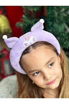 QUEEN AKSESUAR sevimli Hello kitty kedi kuromi bombeli kadife peluş oyuncaklı taç çocuk yetişkin tacı mor