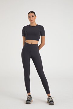 SHEISMONO Yüksek Bel Ekstra Toparlayıcı Spor Tayt Füme