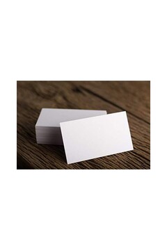 AKILLICA Baskısız Boş Kartvizit Boy 100 Adet 5x8 cm 300 gr Kalın Mat Kuşe Kağıdı