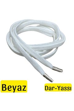ipekbazaar 120 Cm Yassı Bağcık, 60cm-350cm Istenilen Uzunlukta Metal Uçlu Fitilli Ayakkabı Bağcığı, 1 Çift