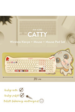 Everest Wireless/ Kablosuz Bağlantılı Ultra Sessiz Özel Tasarımlı Q Klavye Mouse Mouse Pad Set