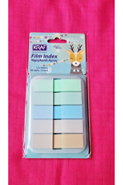 Modellino 5 Renk 30 Sayfa 12x45mm Yapışkanlı Kraf Geyikli Kitap Ayracı Film İndex