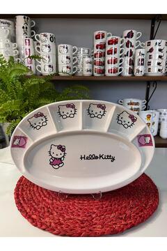 TEBAK COLLECTION 7 BÖLMELİ HELLO KİTTY KAHVALTI TABAĞI