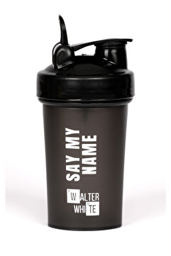 Walter White Protein Shaker,Karıştırıcı Shaker,Sporcu Shaker,Antreman Shaker Siyah 550 ML