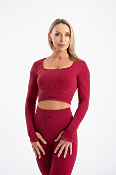 GYMXPRO Süper Esnek Dikişsiz Kare Spor Crop