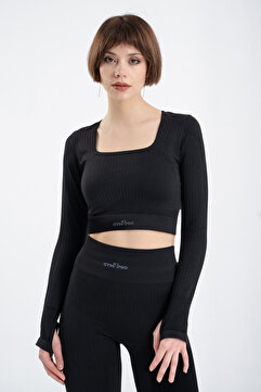 GYMXPRO Süper Esnek Dikişsiz Kare Spor Crop