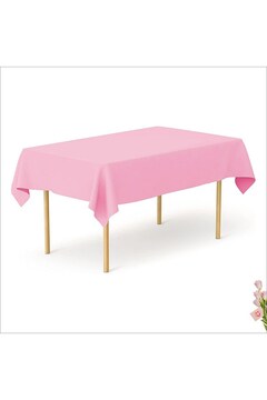 Partifabrik Makaron Pembe Plastik Tek Kullanımlık Masa Örtüsü 120*180cm