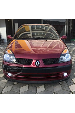 ŞüsCarOto Aksesuar Renault Clio 2 Symbol Hb&Sedan 1998-2008 Uyumlu Laguna Lip Esnek Ön Lip 2 Parça Karlık Ön Ek