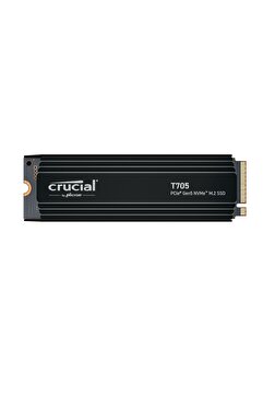 Crucial T705 1TB PCIe Gen5 NVMe M.2 SSD CT1000T705SSD5 (13600-10200 MBs) Heatsink Soğutuculu