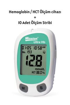 Mission Ultra Hemoglobin / Hct Ölçüm Cihazı Ve 10 Test Ölçüm Stribi.