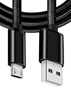 Factorial Xiaomi Samsung Uyumlu Siyah Micro Şarj Aleti Cihazı Şarz Aleti Pc Mikro Usb Kablosu