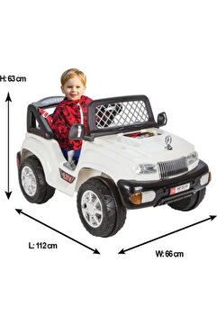 PİLSAN Panter Uzaktan Kumandalı Akülü Araba 12v Beyaz