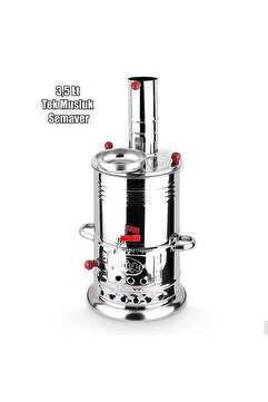 Viyalente Odunlu Kömürlü Çay Semaveri Odunlu Kömürlü Semaver Tek Musluklu Semaver 3,5lt Çay Semaveri
