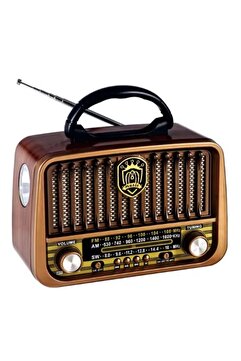 ataşbey RT-878 Ahşap Nostaljik Görünümlü Fenerli Bluetooth lu USB-SD Card Mp3 Çalar Radyo Müzik Kutusu