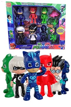 Brother Toys Pjmasks Pijamaskeliler Pj Kedi Çocuk Baykuş Kız Kertenkele Çocuk Gece Ninjası 10'lu Figür Seti