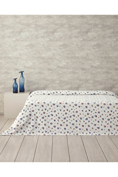 English Home Blossom Breeze Çift Kişilik Pike Mavi-Turuncu