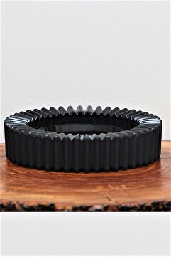PİNK DESİGN KİTCHEN Siyah Lüks Cam Küllük 14cm
