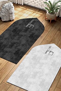 PINKIE HOME Dijital Baskı Seccade Çift Seccadesi Kabe Desenli Seccade Prayer Mat