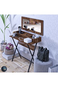 dekor fim DF02105BR Stilvoll Makyaj Masası Koyu Ceviz