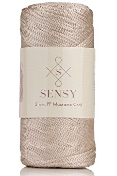 SENSY 2 Mm - 200 gr Polyester Makrome Ipi Sütlü Kahve 230 M Polyester Makrome Ip Supla Ip Ve Çanta Ipliği