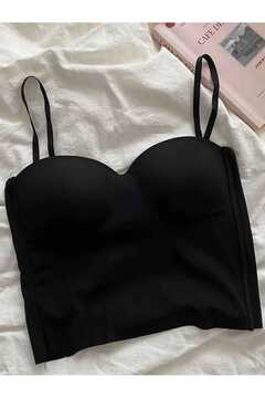 GARDIROZA Gloplu Askılı Crop Büstiyer Badi Body Bady Atlet