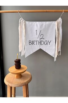 Kukuletaparty 1/2 Yarım Yaş Banner - Mama Sandalyesi Süsleme