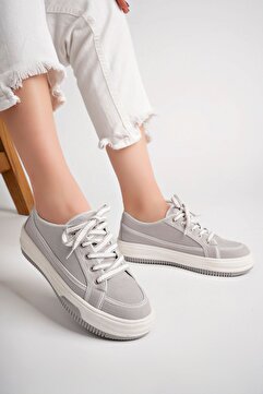 pasyone Gri Kadın Sneaker Günlük Ayakkabı