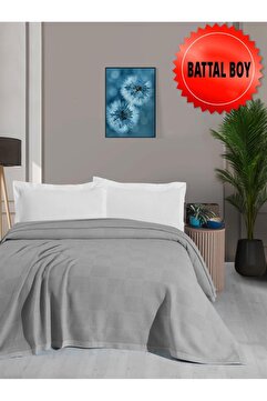 Mulberry Waflle Desenli Pike Battaniye %100 Pamuk Kalın İplik Yumuşak Battal Boy 240 x 260