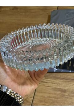 Genel Markalar Kristal Lüx X 2 Adet Cam Küllük 14cm Beyaz.mo19a