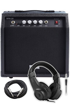 Midex Midex Rpa-20bk-hd Bas Gitar Amfisi 20 Watt (KULAKLIK VE JAK KABLOSU DAHİL)