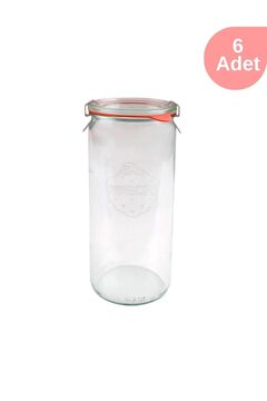 Weck 1040 ml Silindir Cam Kavanoz Seti (6 Adet)