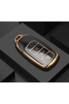 bigkey Chery Tiggo Uyumlu 8 Pro Omoda 5 Tiggo 7 Avantgarde Anahtar Kılıfı Siyah/gold Lüx