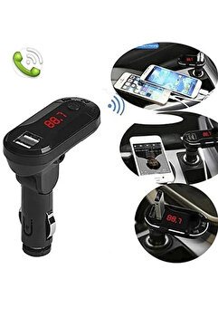 NOYİSKA Tüm Araç Ve Telefonlara Uyumlu Universal Bluetooth Fm Transmitter Araç Içi Usb Şarj Soketi