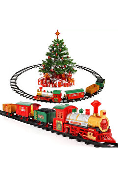 Nilly Toys Yılbaşı Tren seti Işıklı ve Sesli Classic Lüks Tren FF-1603B-4C