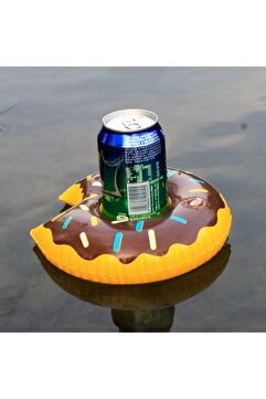 HobiShop Eğlenceyi Sevenlere Donut Şişme Deniz Havuz Bardak Tutucu Float Bar