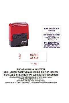 sırdaş 911 Isim Ünvan Kaşesi -kırmızı Makina
