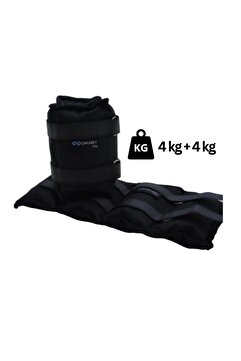 ÇAKABEY El Ayak Bilek Ağırlığı 4 kg + 4 Kg Siyah Çift (Toplam 8 kg) Kum torbası
