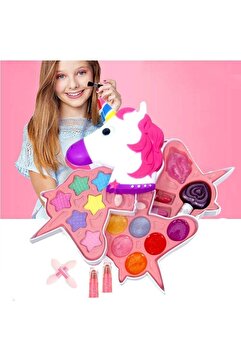 gacha life Unicorn Şekilli 3 Katlı Makyaj Güzellik Seti