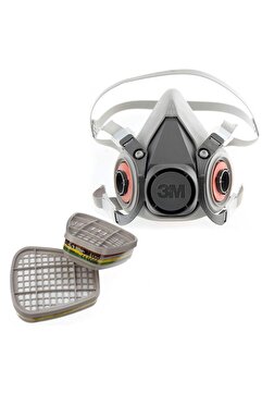 3M 6200 Yarım Yüz Maskesi Ve  6059 Abek1 Maske Filtresi