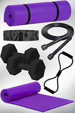 Ultio Spor Son Kalite Pilates Seti Inanılmaz Fiyat Pilates Minderi 2 Adet Dambıl Squat Band Atlama Ipi Direnç