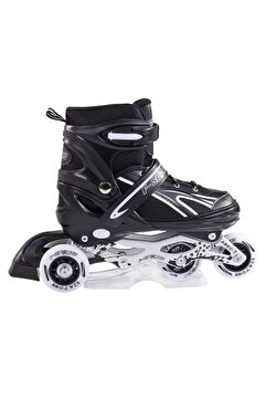 Furkan Toys F-sports Siyah Ayarlabilir 2+2 Işıklı Metal Alıştırma Pateni Çanta Hediyeli