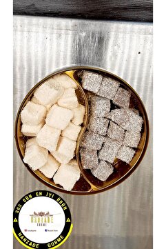 HANZADE GURME Kaymaklı Lokumu Kakaolu Lokum Kahve Yanı Atıştırmalık 300 gr Afyon Lokumu