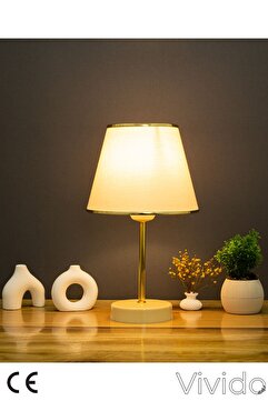 Vivido Abajur Krem Gold Safir Modern Abajur
