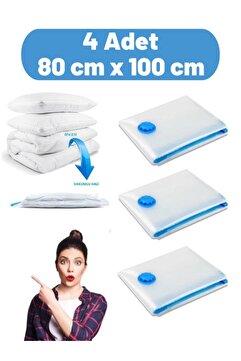 gogidigo aradığın o 4 Adet (80*100) cm Vakumlu Hurç Yorgan Hurcu Valiz Düzenleyici Gardırop Düzenleyici Vakumlu Poşet