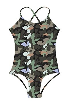 SLIPSTOP Ranger Junior Swimsuit Haki Çocuk Mayo