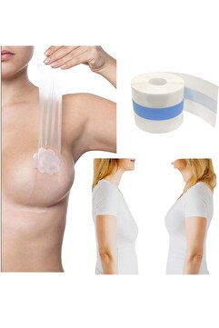 Melien 5 Metre Görünmez Push Up Göğüs Meme Dikleştirici Kaldırıcı Kaldırma Ped Su Geçirmez Bandı Tekstil